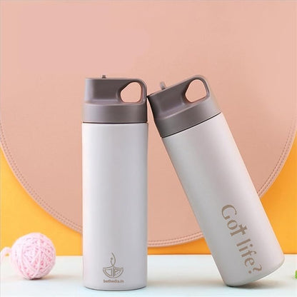Thermos sipper bottle (anti-slip, 500ml): Got Life?